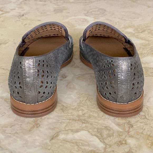 NWT! Franco Sarto Women's Hudley2 Loafer Dark Grey Metallic Classic Comfort - Picture 6 of 8